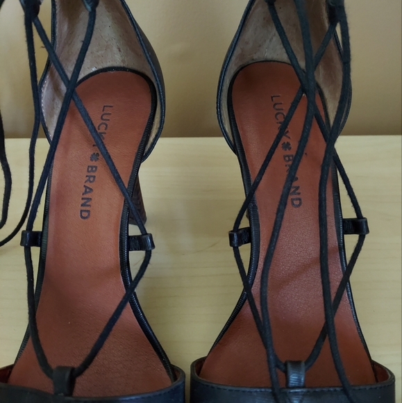 Lucky Brand Sabreena lace up heels - Picture 3 of 8